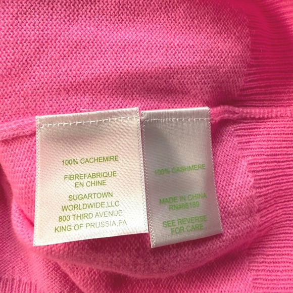 Lilly Pulitzer Delvin Cashmere Sweater Pink Sorbet Size L NWT - Picture 5 of 6